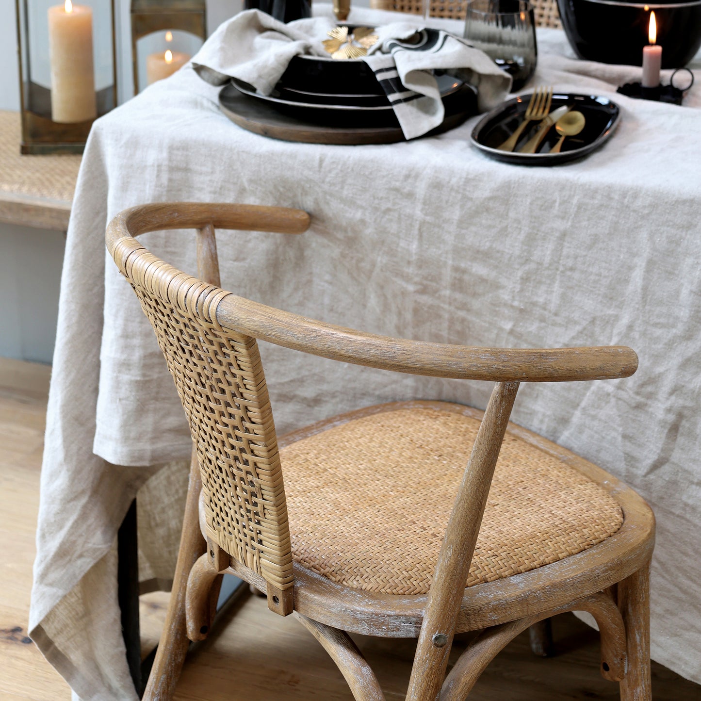 French Dinning Wicker Chair