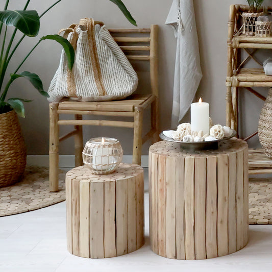 Eucalyptus wood stool/ table