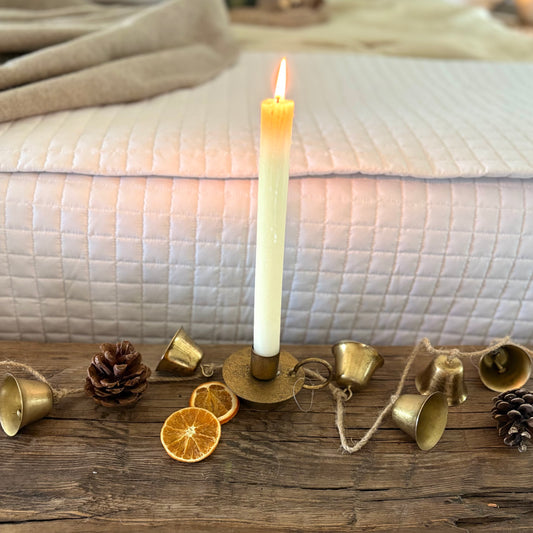 Antique Gold Candle Holder