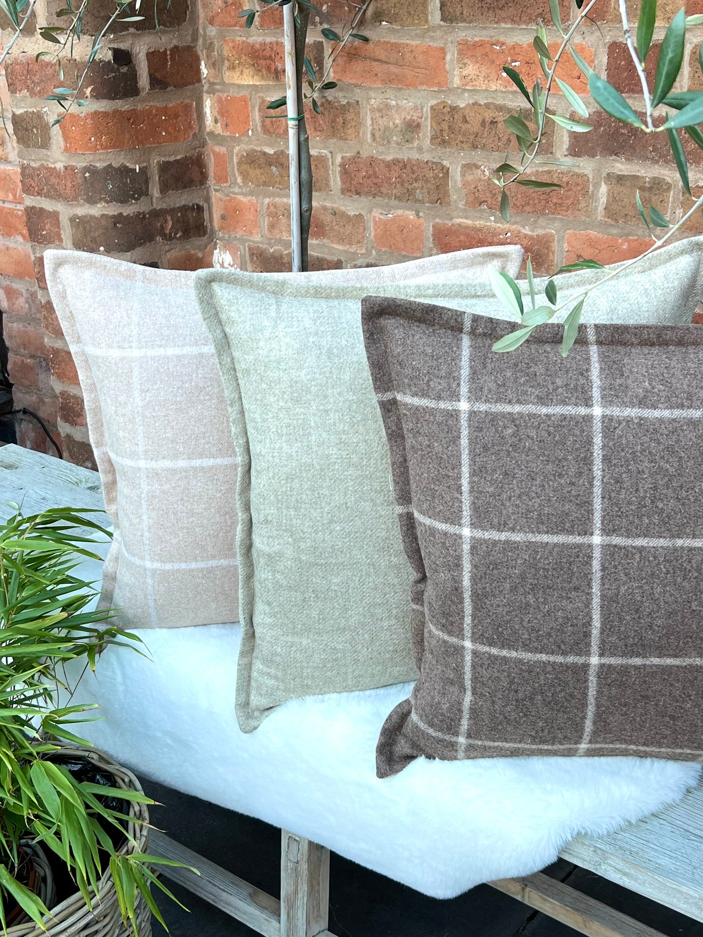 Neptune Hector Tweed Fabric Cushion