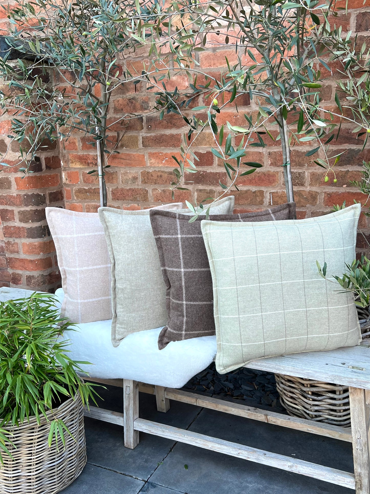 Neptune Hector Tweed Fabric Cushion