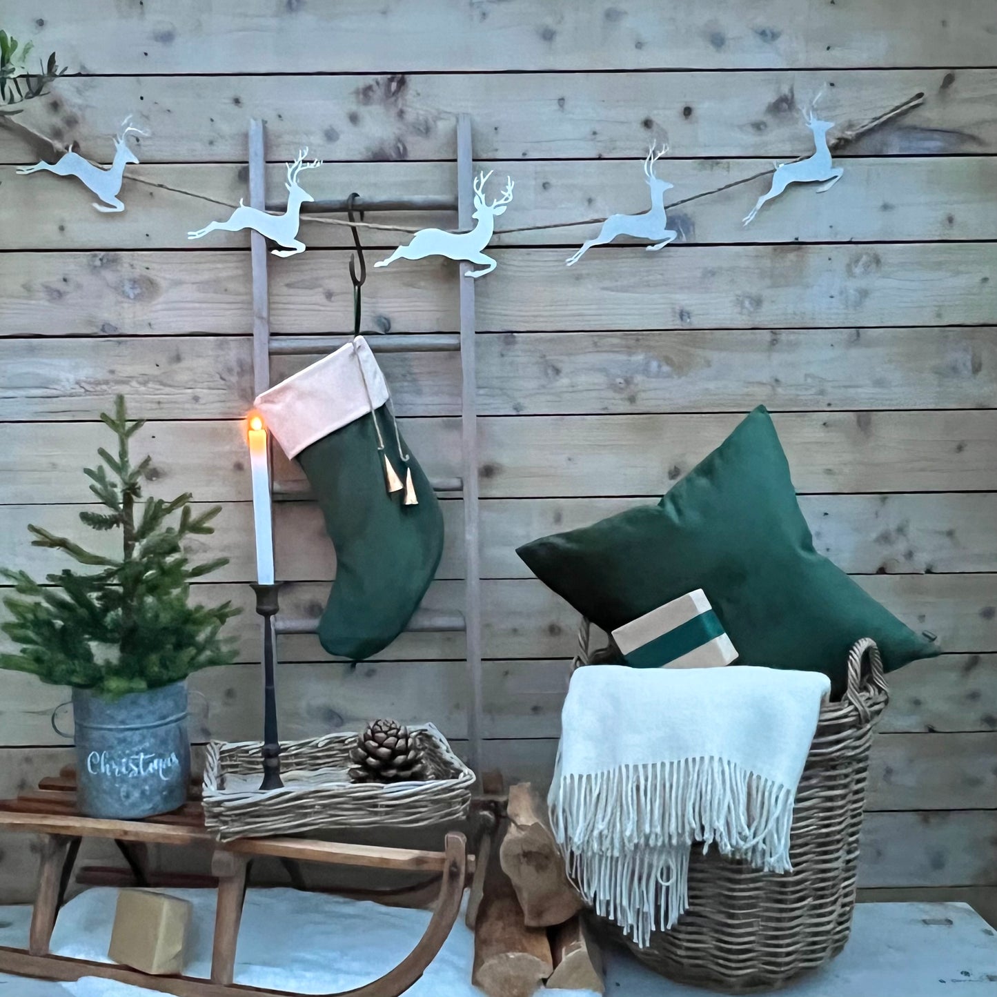 Rustic, Triangular Christmas Bells