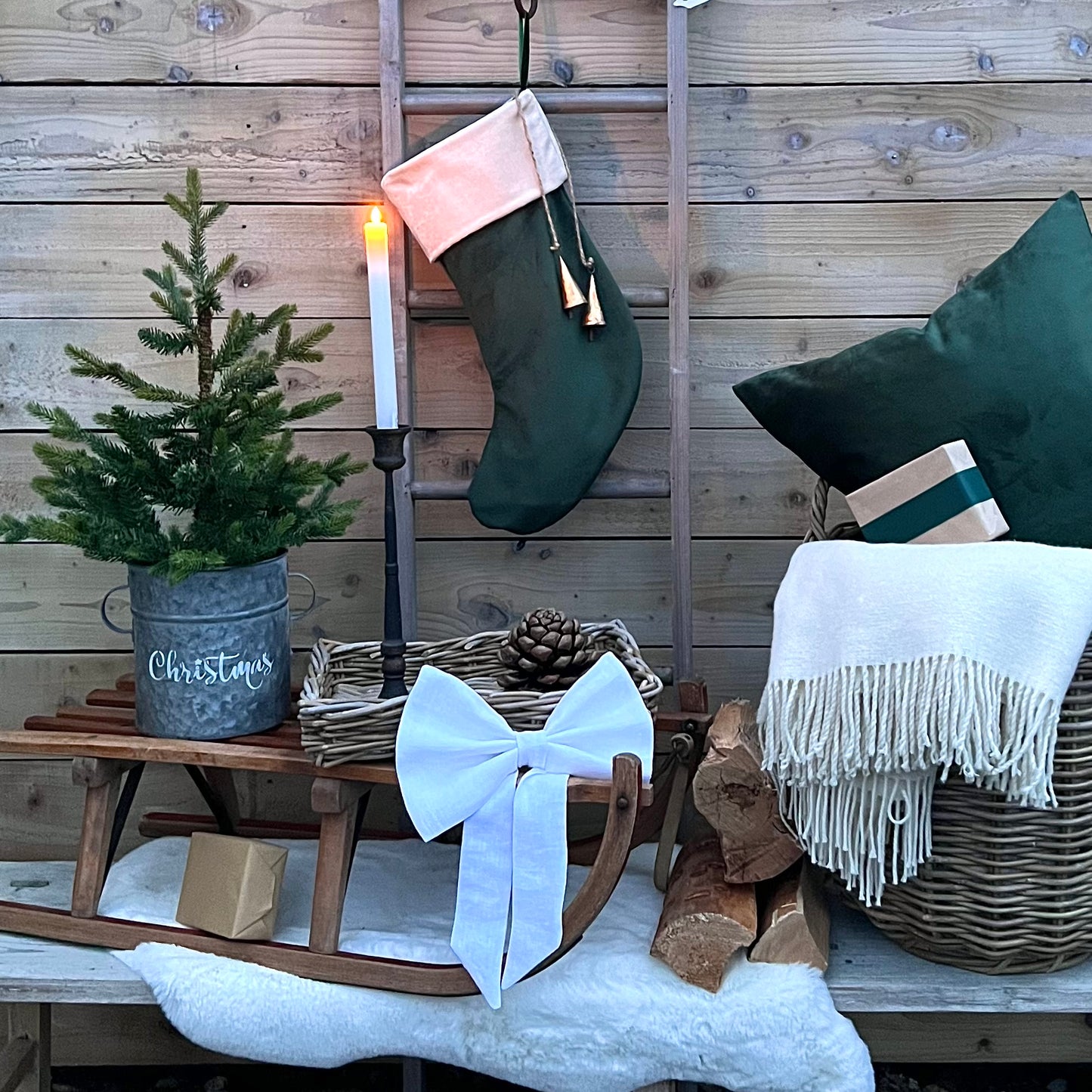 Rustic, Triangular Christmas Bells