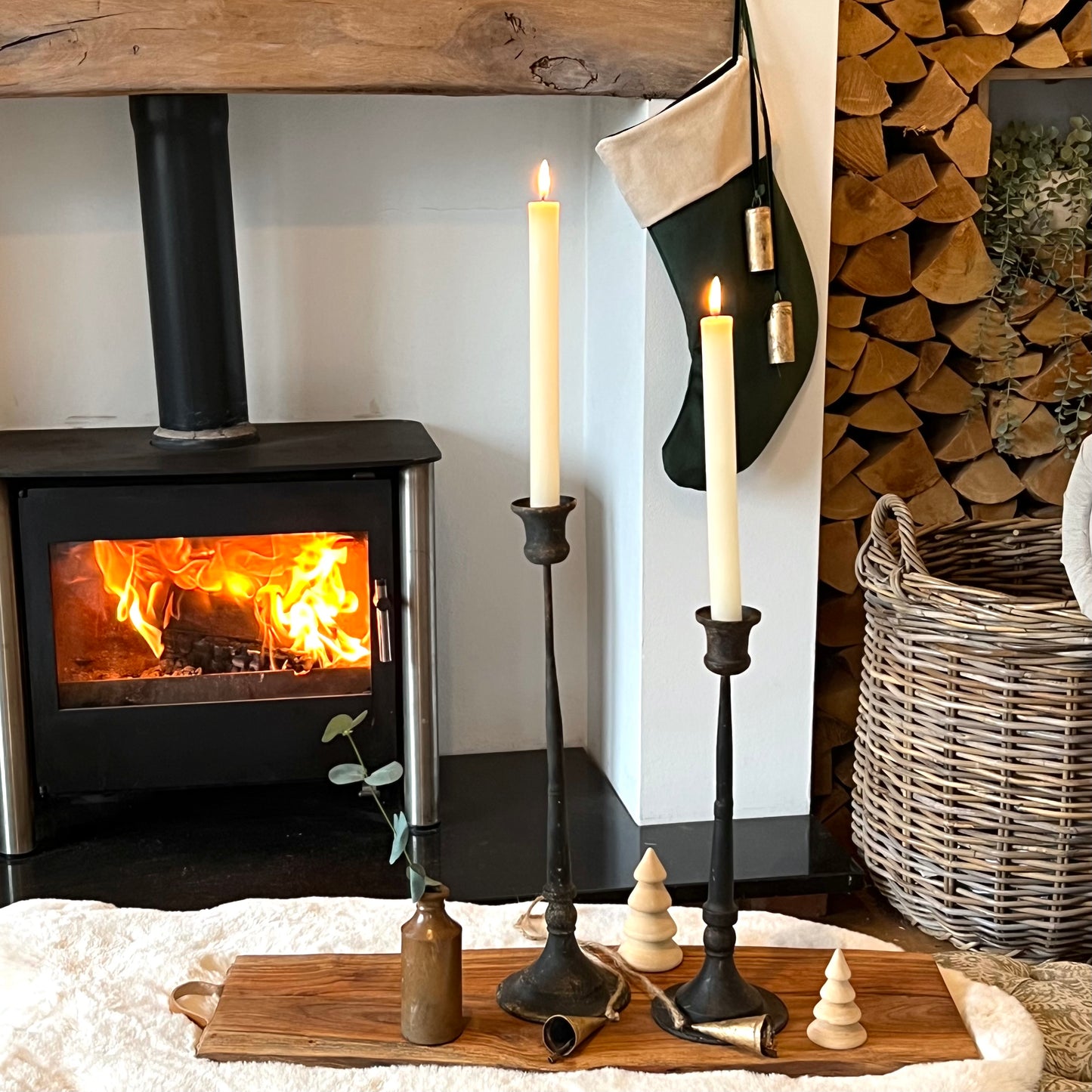 Distressed Metal Candlestick
