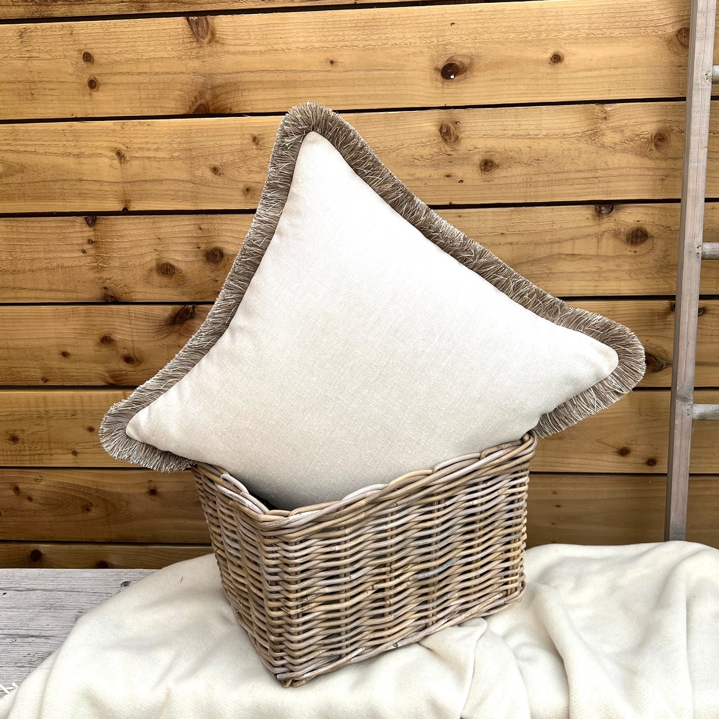 Linen Fringed Cushion