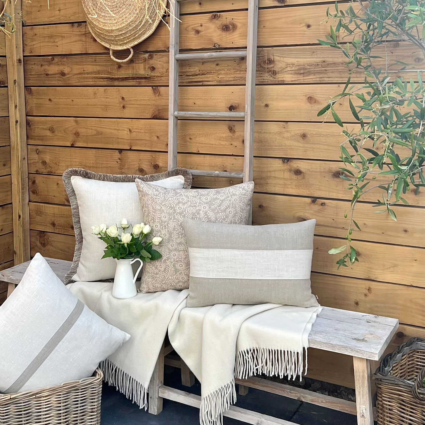 Linen Fringed Cushion