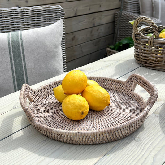 Round Rattan Trays