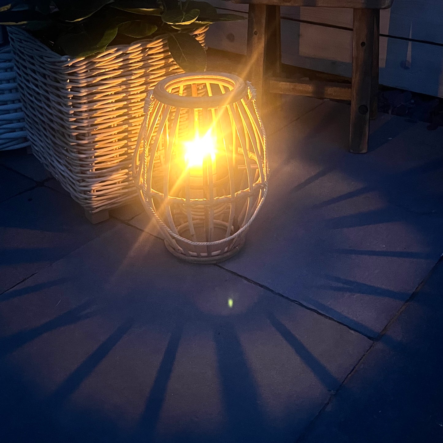 Oval Rattan Lantern
