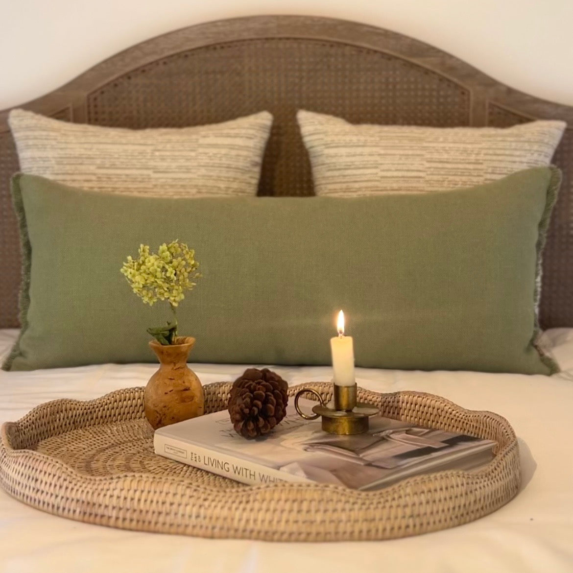 Neptune Fabric Long Bolster Cushion