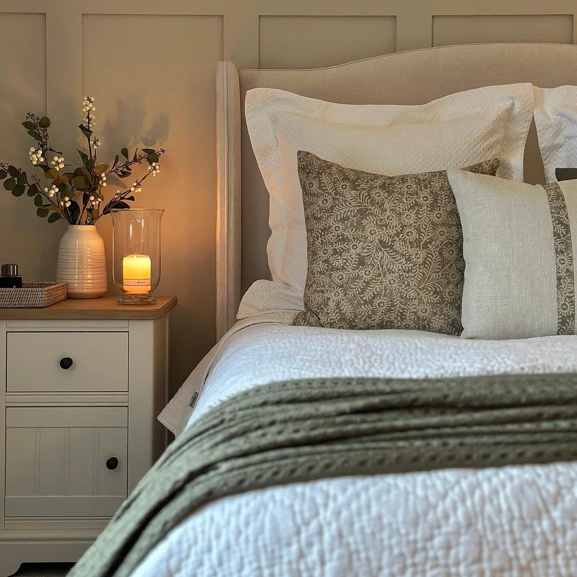 Neptune Orla Fabric Central Stripe Cushion