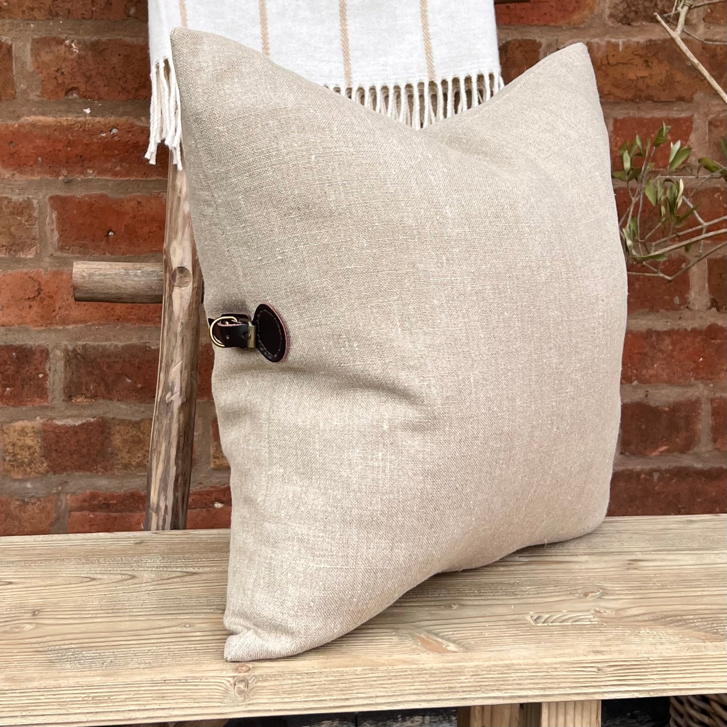 Leather Buckle Cushion