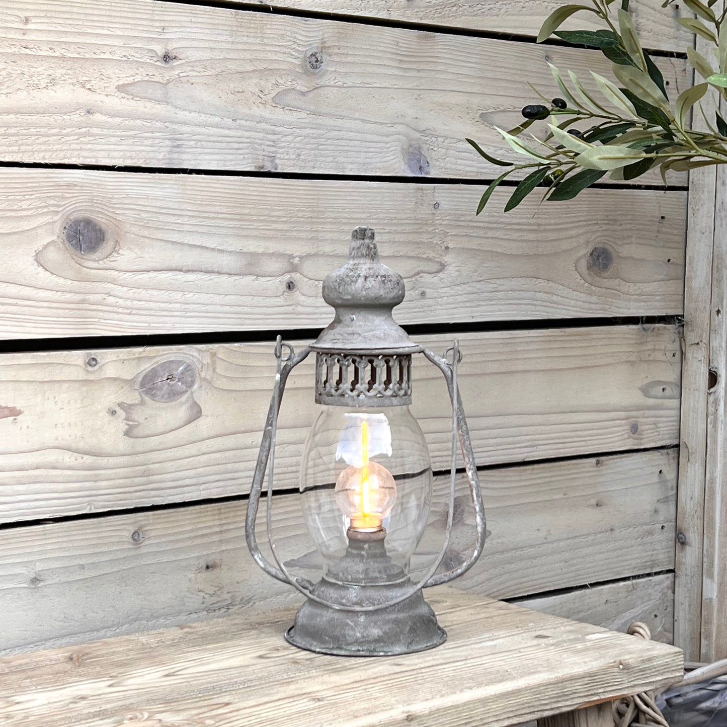 Vintage Style LED Hurricane Lamp