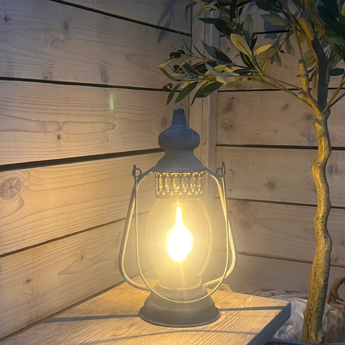 Vintage Style LED Hurricane Lamp