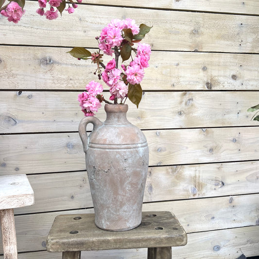 Vintage Terracotta Olive Bottle