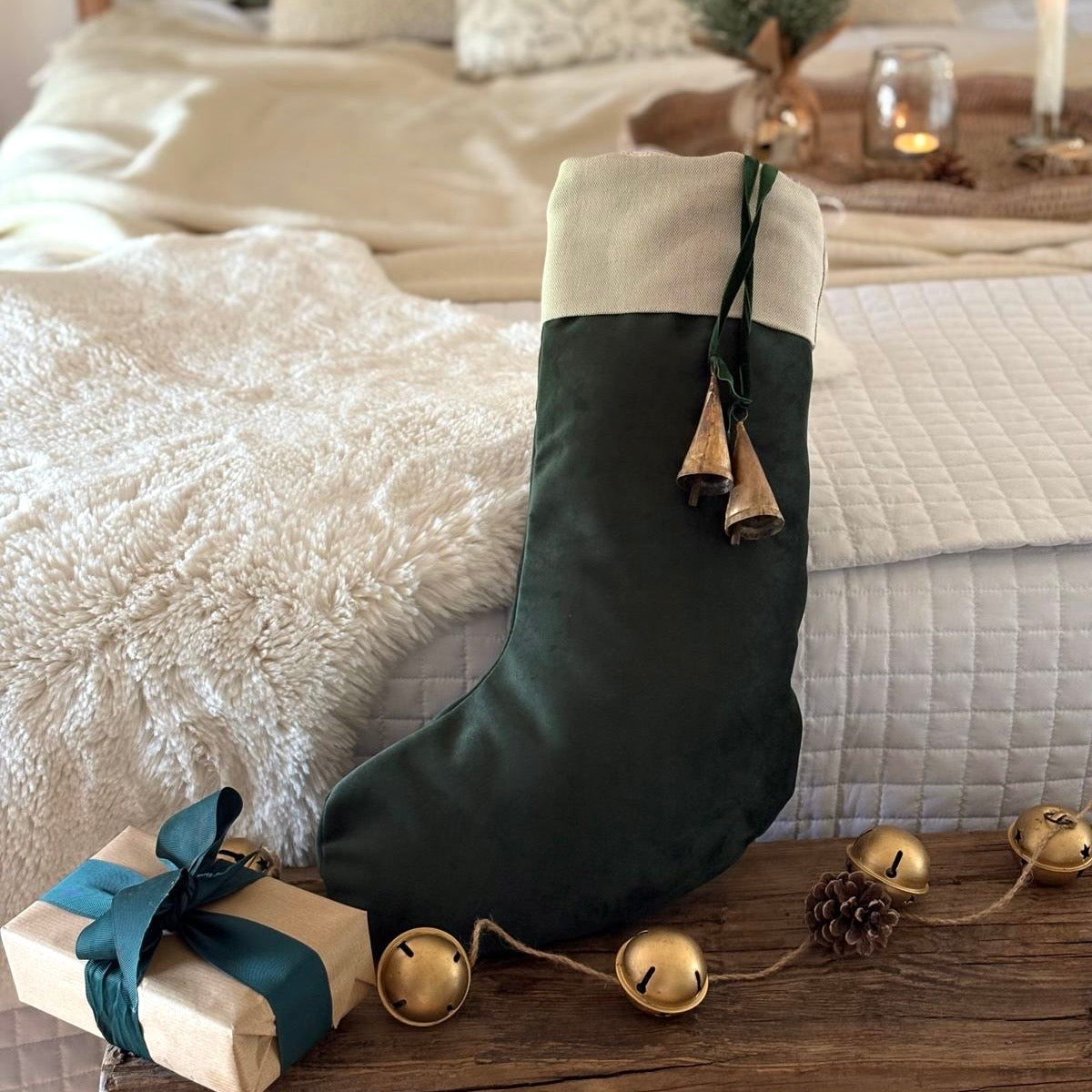 Cuffed Velvet Christmas Stocking