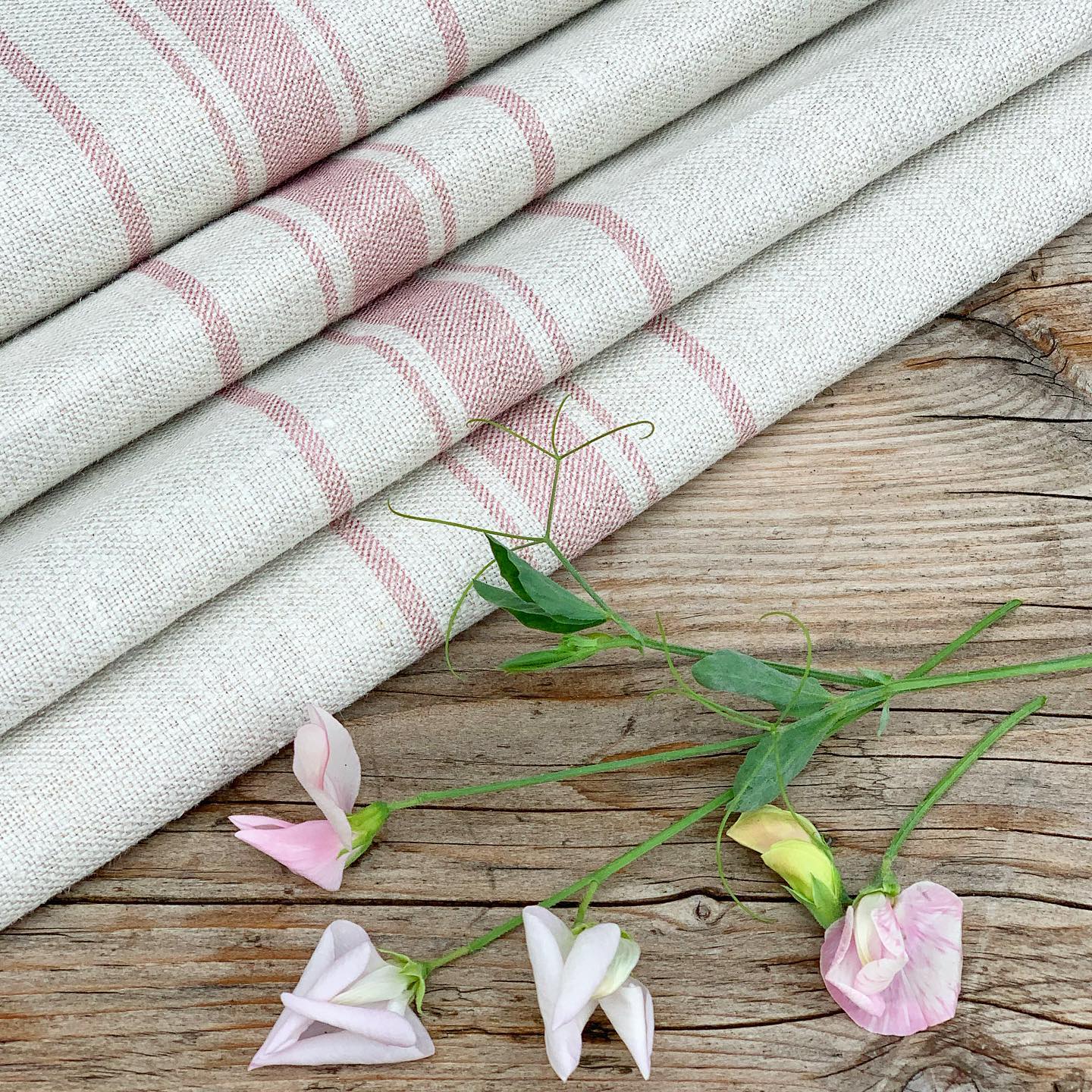 Roman Blind in Peony and Sage Danish Pink Fabric