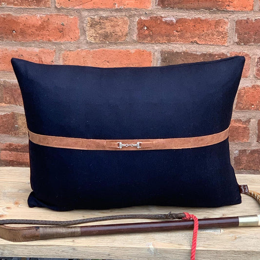 Tweed and Snaffle Detail Cushion