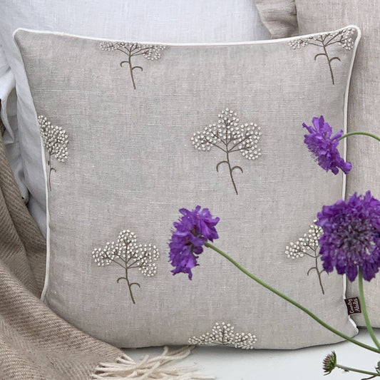 Peony and Sage Cow Parsley Cushions