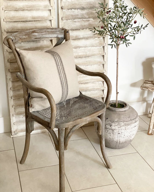 Charcoal Grain Sack Linen Cushion