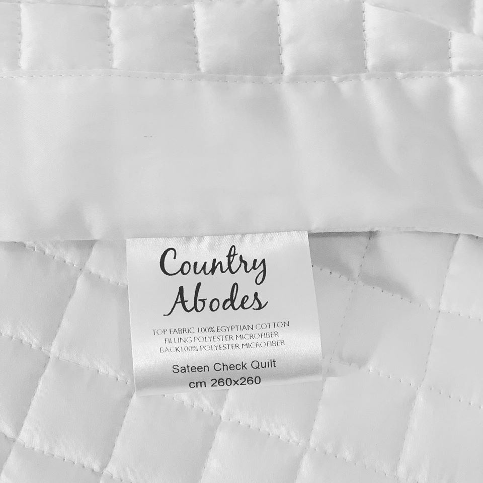 Egyptian Cotton Check Quilted Throws