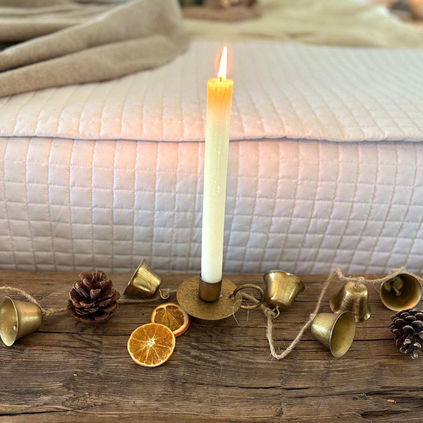 Antique Gold Candle Holder