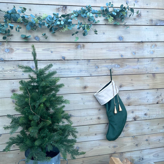 Eucalyptus Garland with white flowers