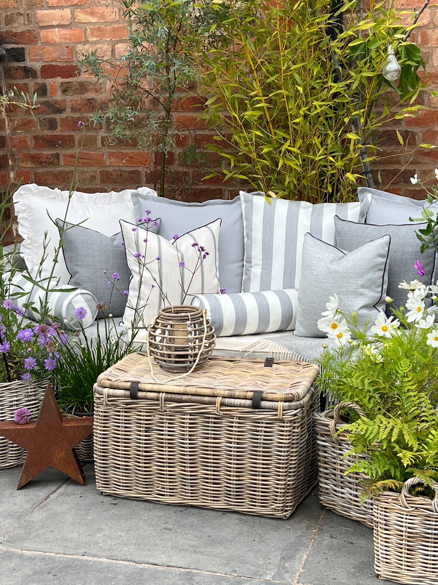 Stripe Water Resistant Cushions
