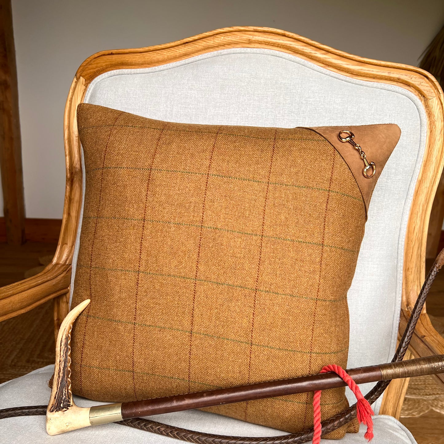 Tweed Snaffle Cushion
