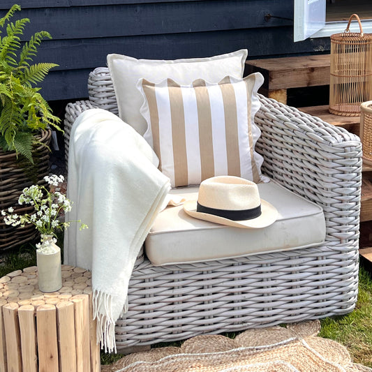 Water Resistant Scalloped Cushions