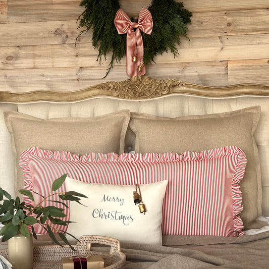 White Linara Merry Christmas Cushion