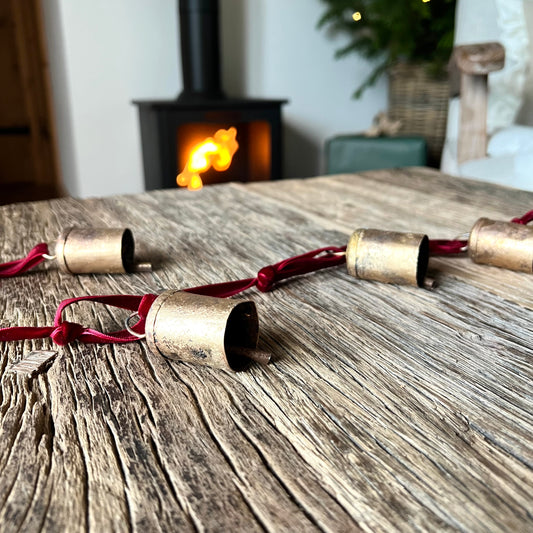 Rustic Bell Ribbon Garland