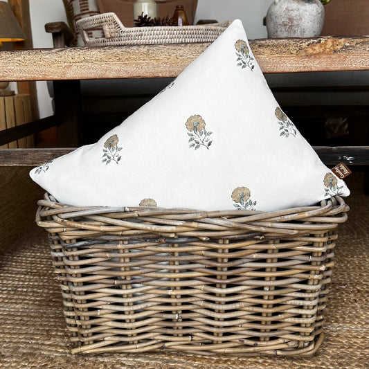 Peony and Sage Anni Moss Cushion