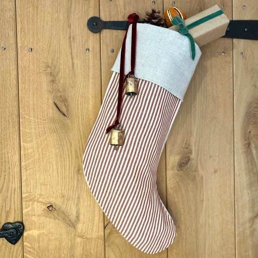 Cuffed Red Stripe Christmas Stocking