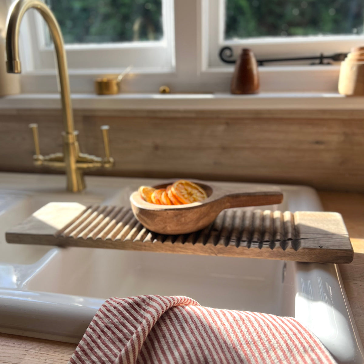 Vintage Rustic Wooden Washboard
