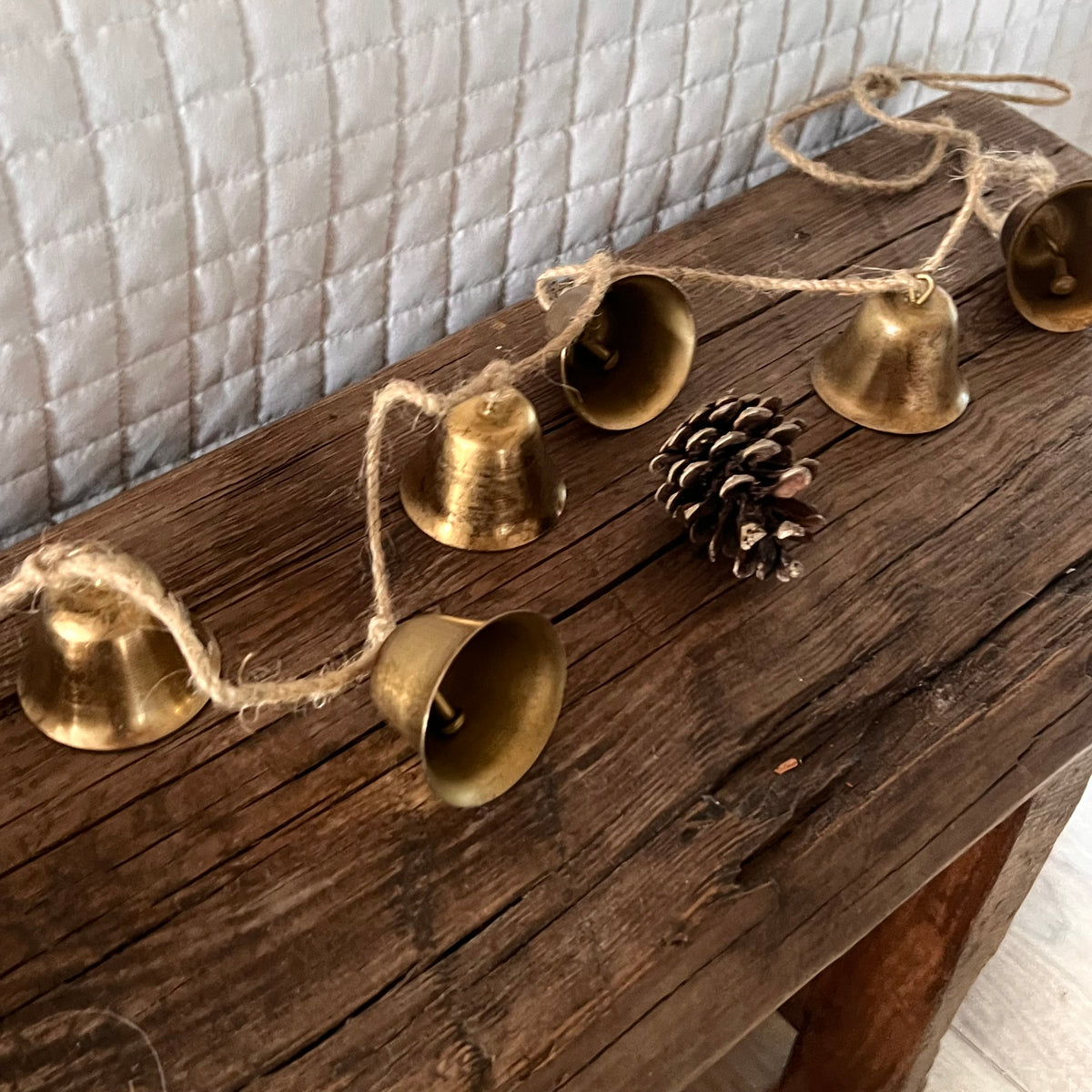 Antique Gold Bell Garland