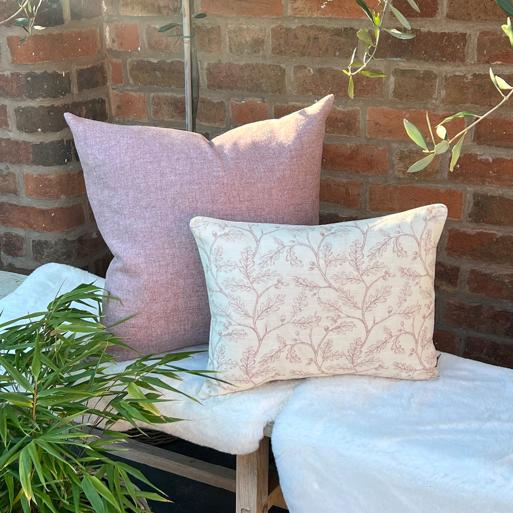 Pink store tweed cushions