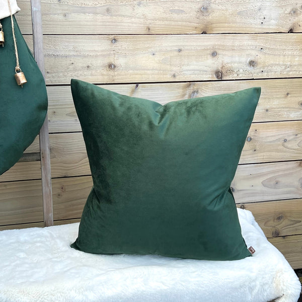 Deep Green Velvet Cushion