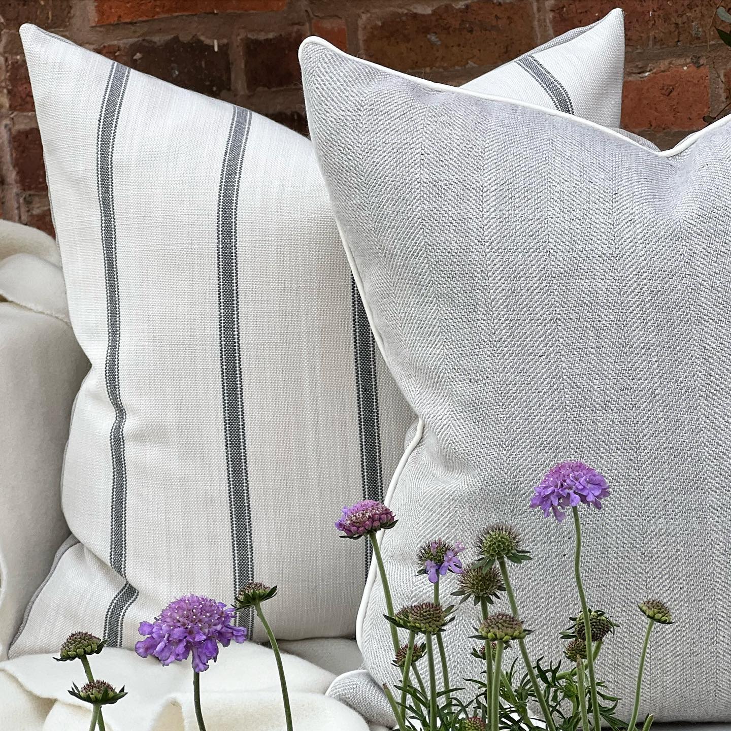 Outdoor Ticking Cushions