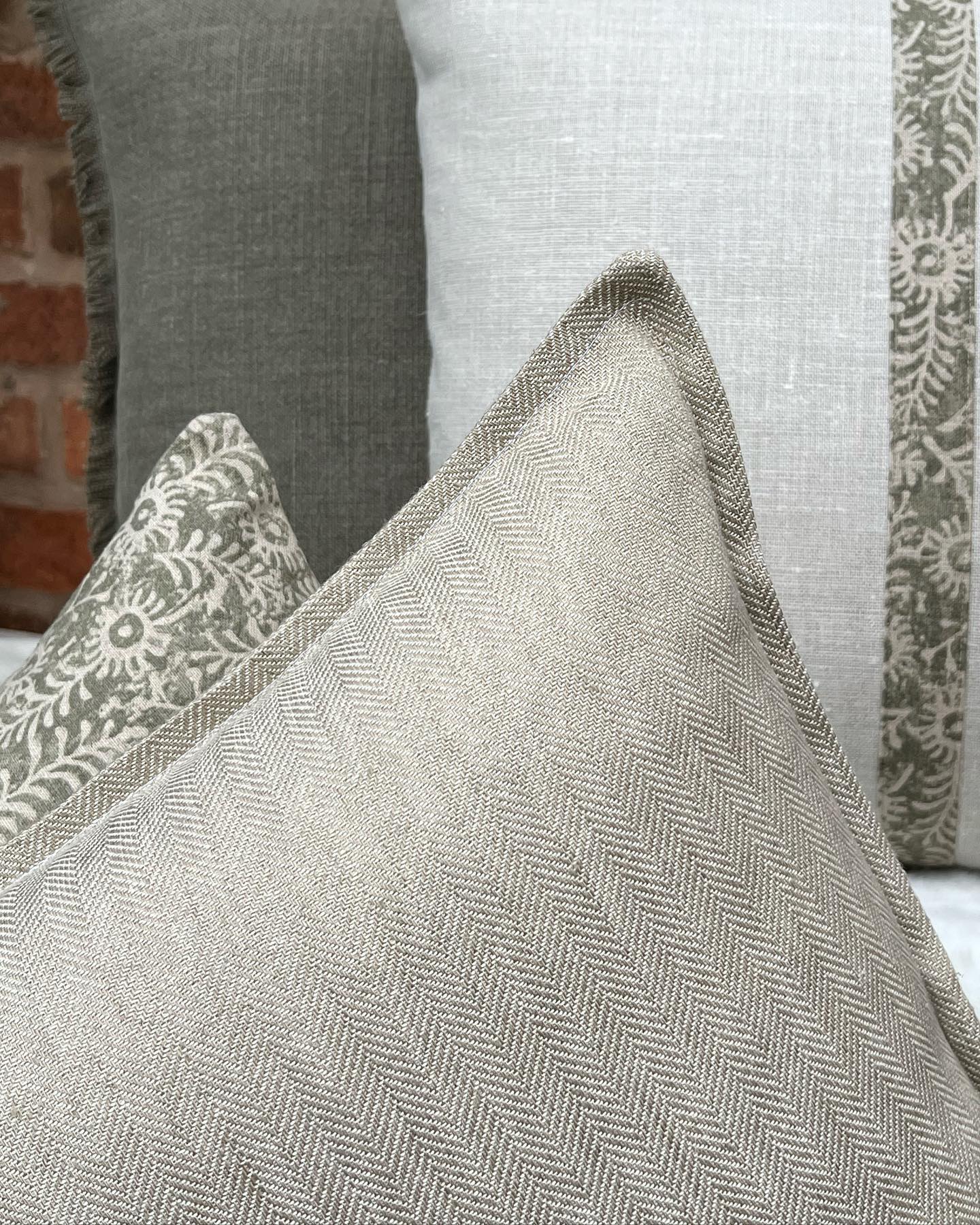 Neptune Chloe Linen Fabric Oxford Cushion