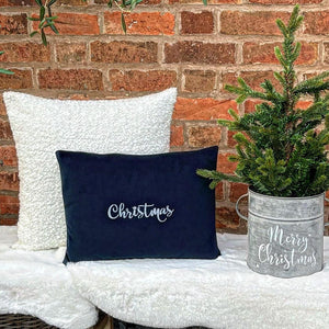 Velvet "Christmas" Oblong Cushion