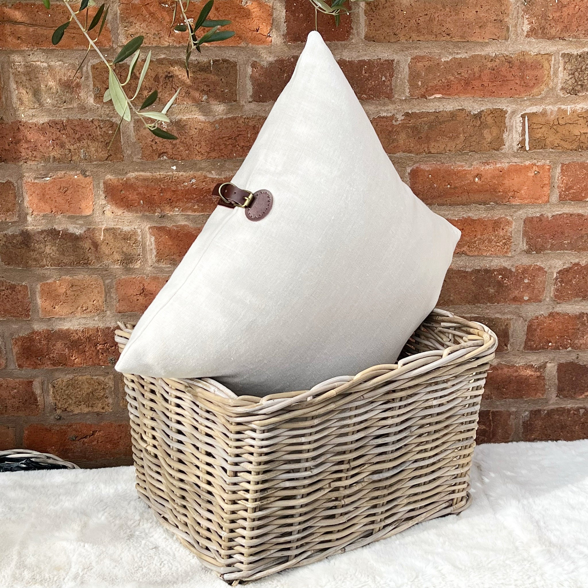 Leather Buckle Cushion